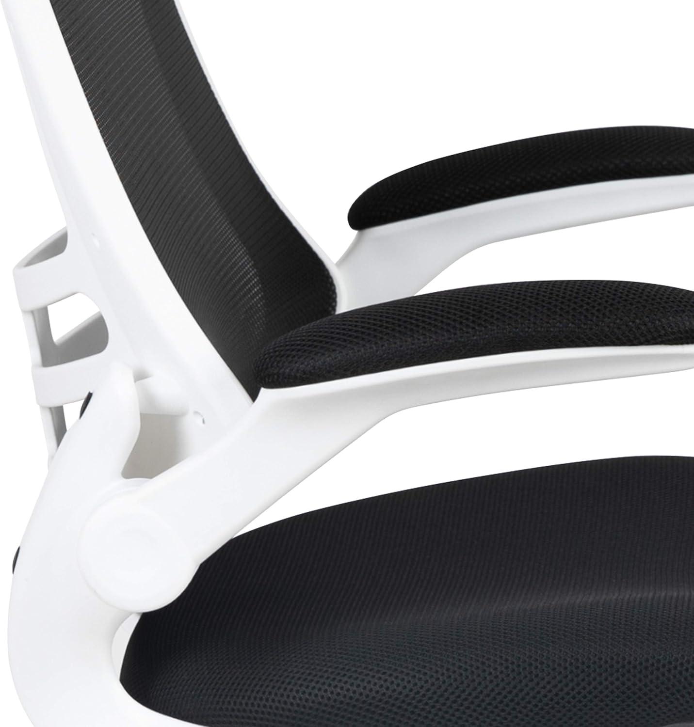 Flash Furniture Mid-Back Mesh Swivel Ergonomic Task Office Chair with Flip-Up Arms