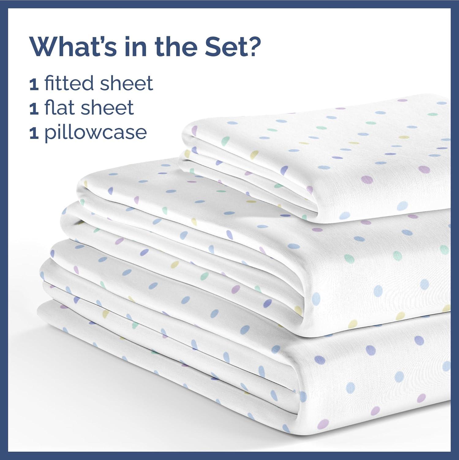 4 Piece Kids Microfiber Sheet Set - Wrinkle Free - Cute, Cozy, Soft