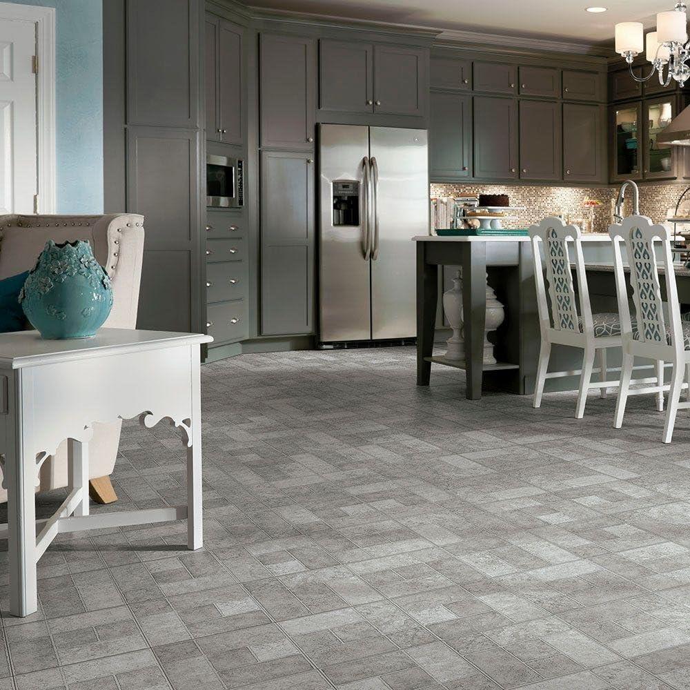 Trafficmaster Peel N' Stick Tile 12 In. X 12 In. Bodden Bay Grey 1.65Mm (0.065 In.) / 30 Sq. Ft. Per Case