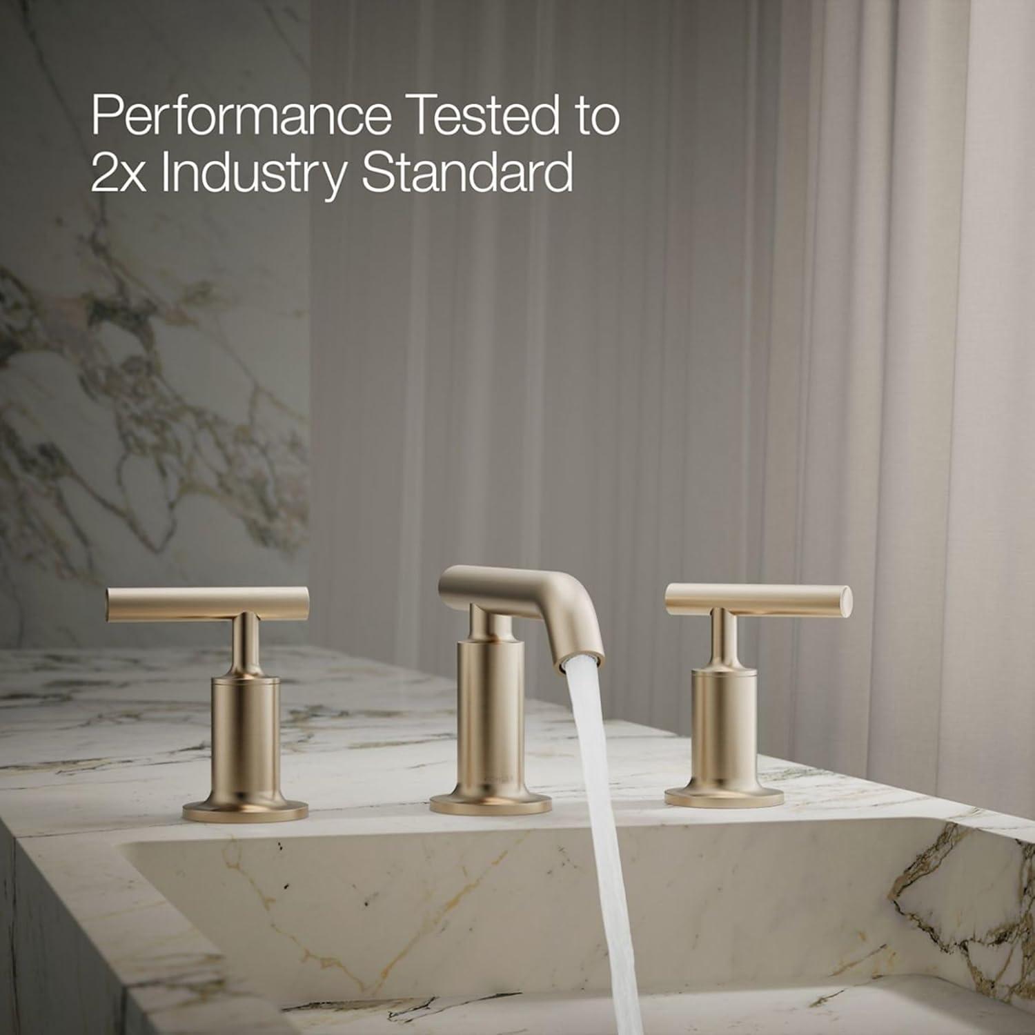 Purist® Widespread Bathroom Faucet with Drain Assembly