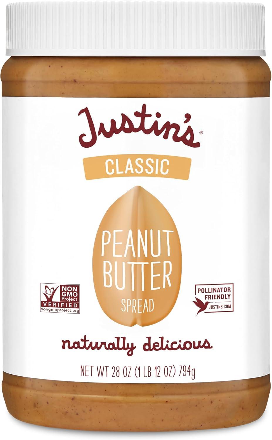 Justin's Classic Peanut Butter Spread, 28 oz Jar