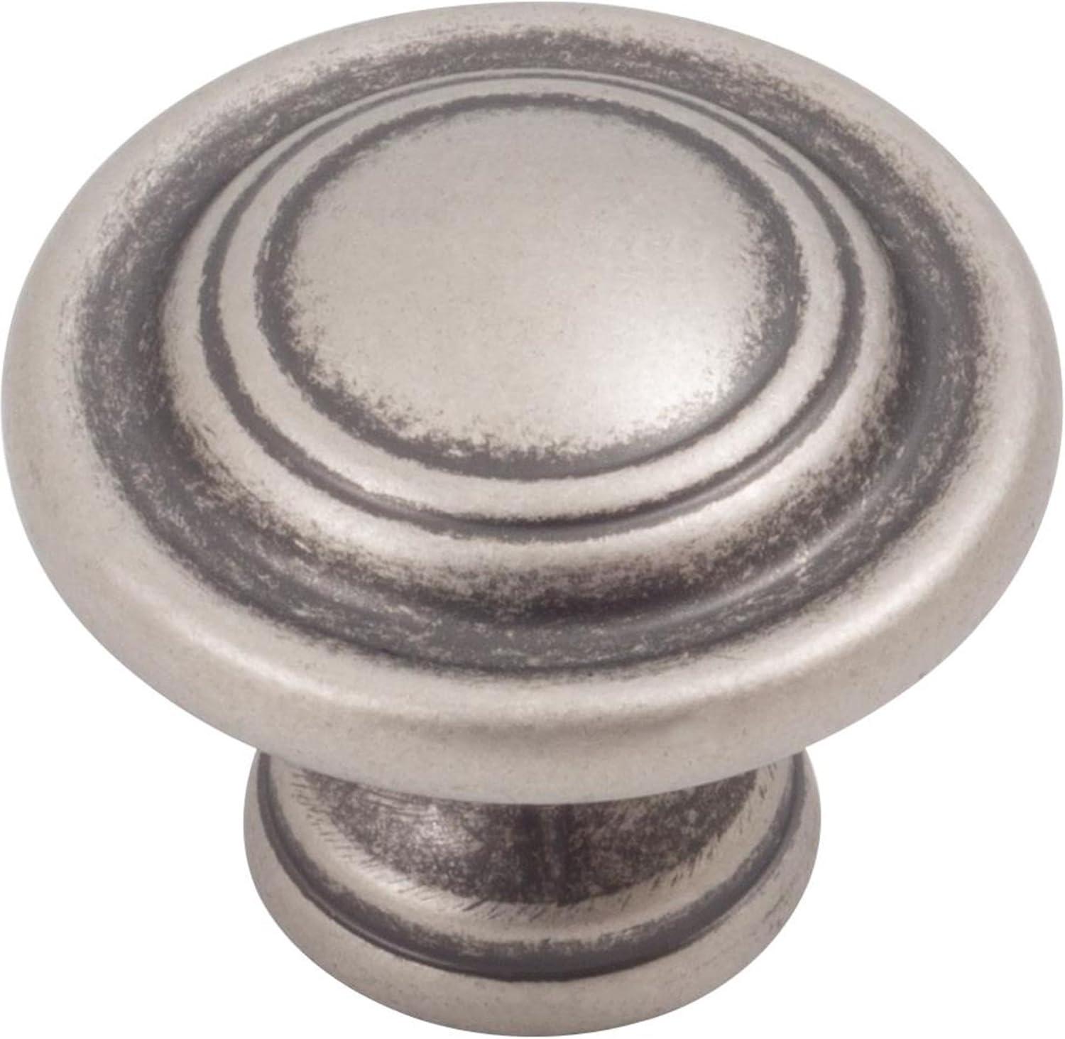 Charlotte Cabinet/Bi-Fold Door Knob, 1-3/4 Inches, Weathered Nickel by Stone Harbor Hardware