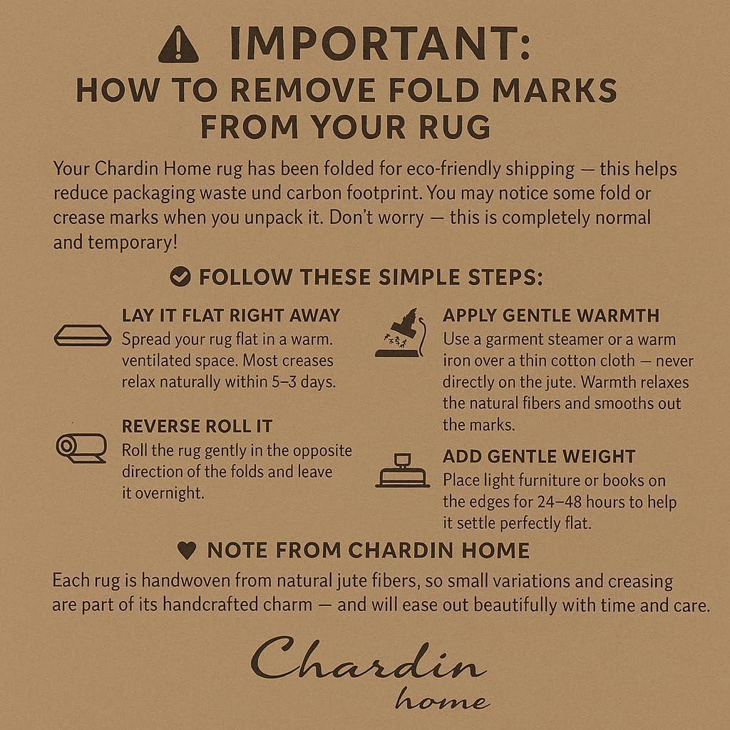 3'x5' Pata Hand Woven Chunky Jute Area Rug, Natural - JONATHAN Y