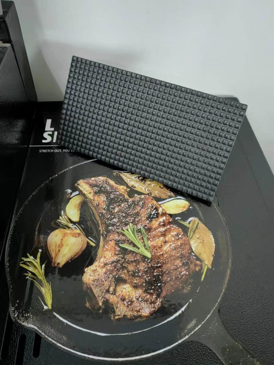 Heavy-Duty Cast Iron Grill Press with Wood Handle