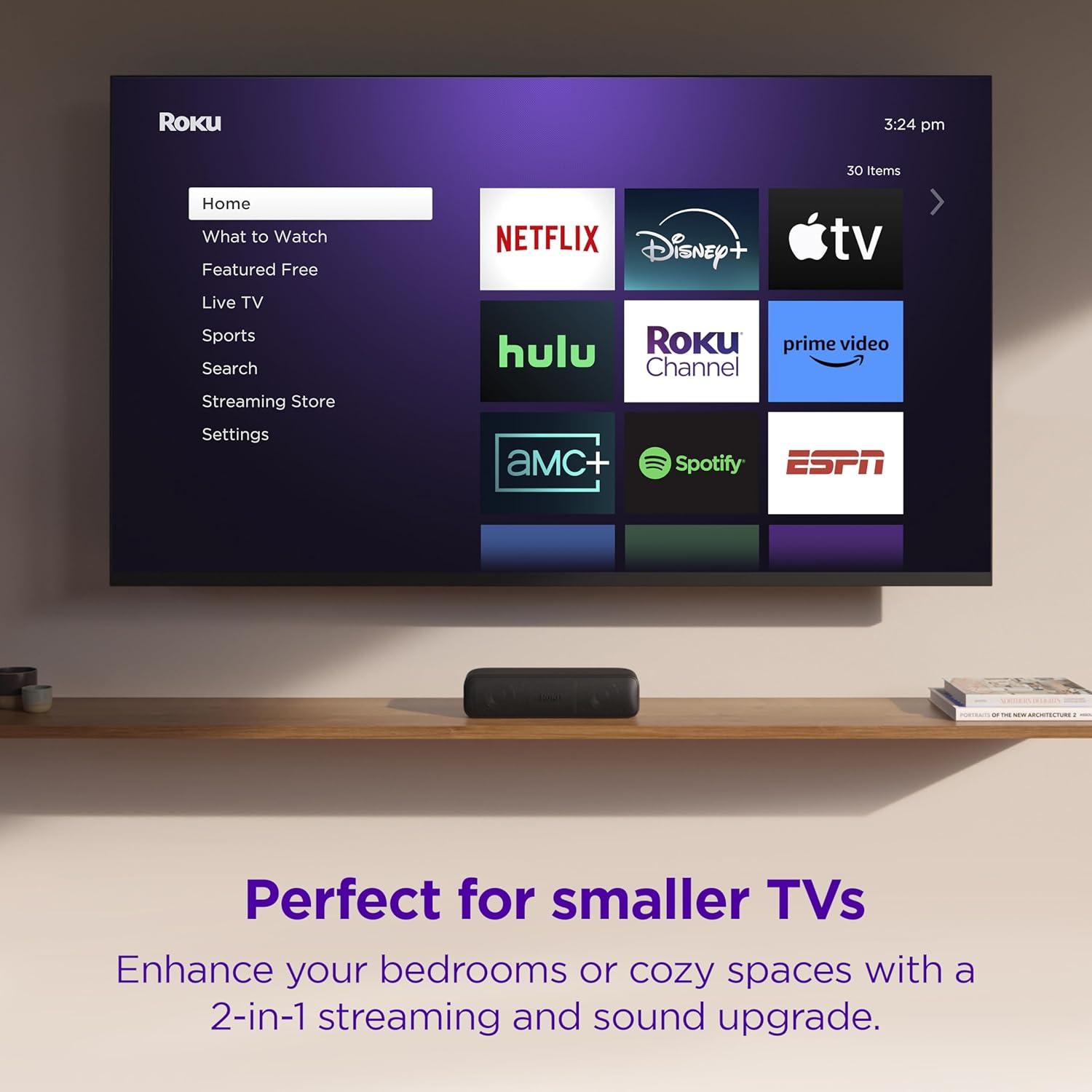 Roku Streambar SE 2-in-1 TV Soundbar with Built-in Streaming, Premium Speakers, & Enhanced Speech Clarity