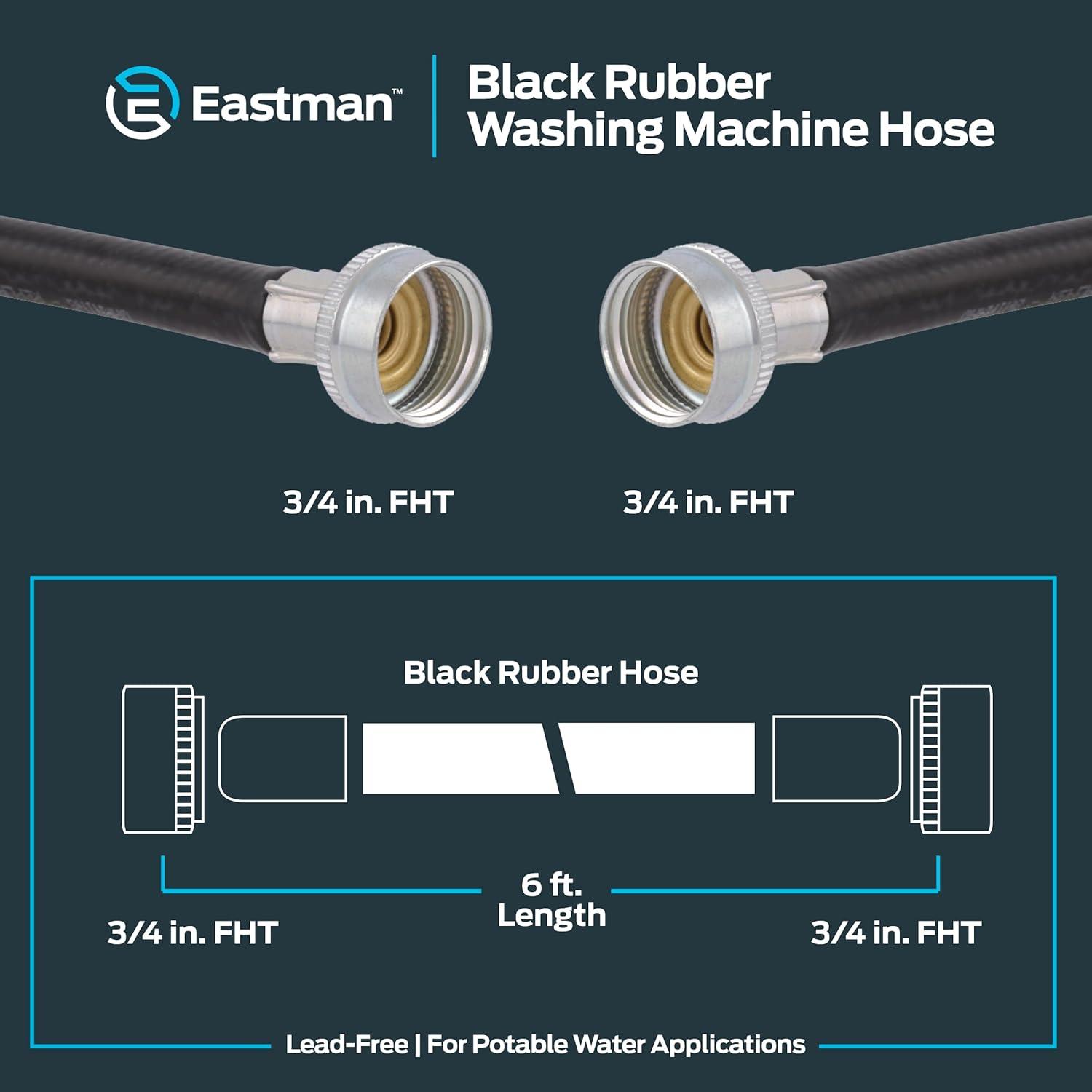 Eastman 60325N Rubber Washing Machine Fill Hose