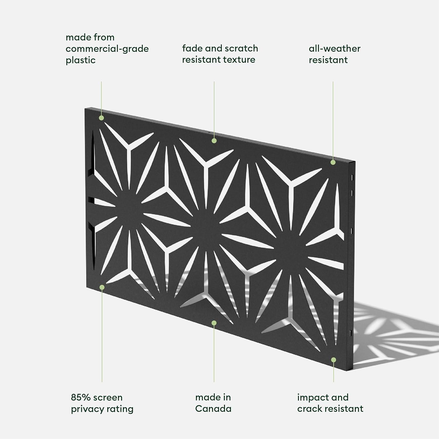 Veradek Screen Series Star Plastic Black Screen Panel (Set of 3)