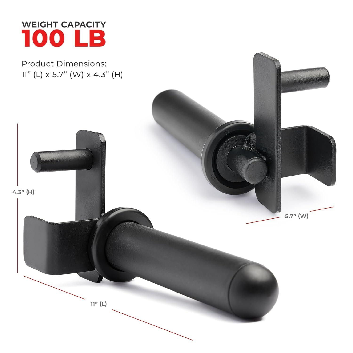 Sunny Health & Fitness Adjustable Weight Plate Storage Rack Attachment Accessory for Power Rack and Cage– Fits 1” and 2” Inch Olympic Style Weight Plates w Free SunnyFit® App Membership - SF-XFA010