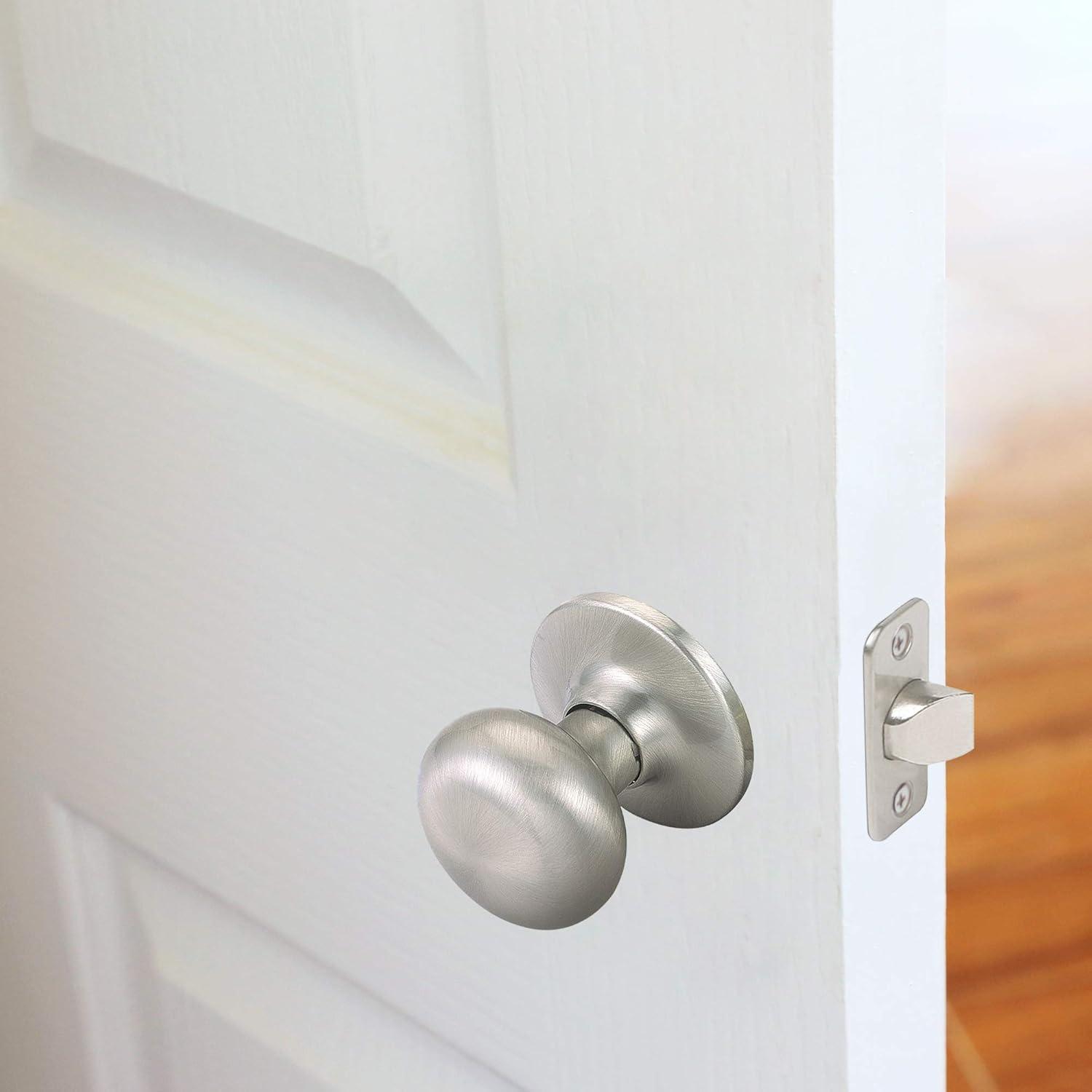 Design House 753301 Cambridge 2-Way Adjustable Passage Door Knob, Satin Nickel