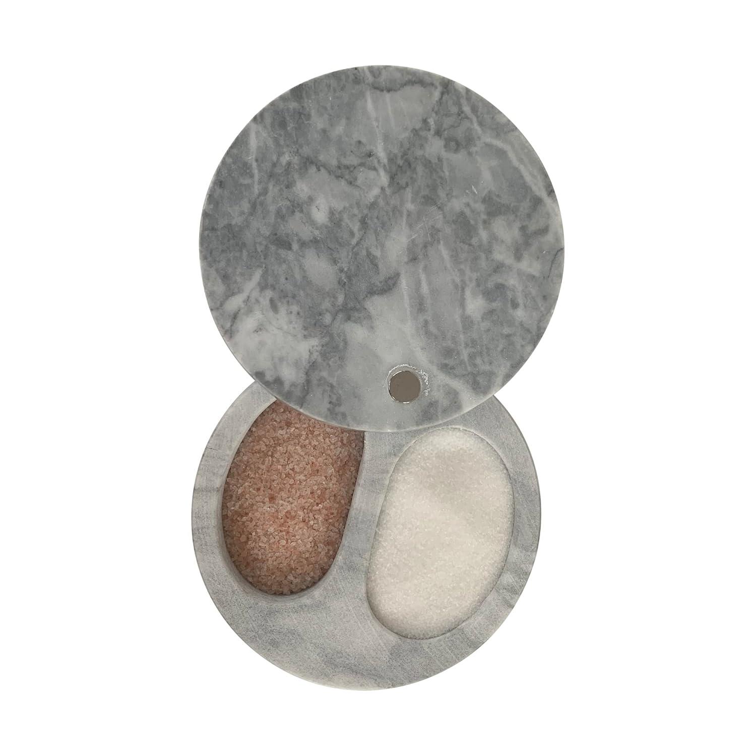 Fox Run Brands Fox Run Marble Double Salt Cellar, Black