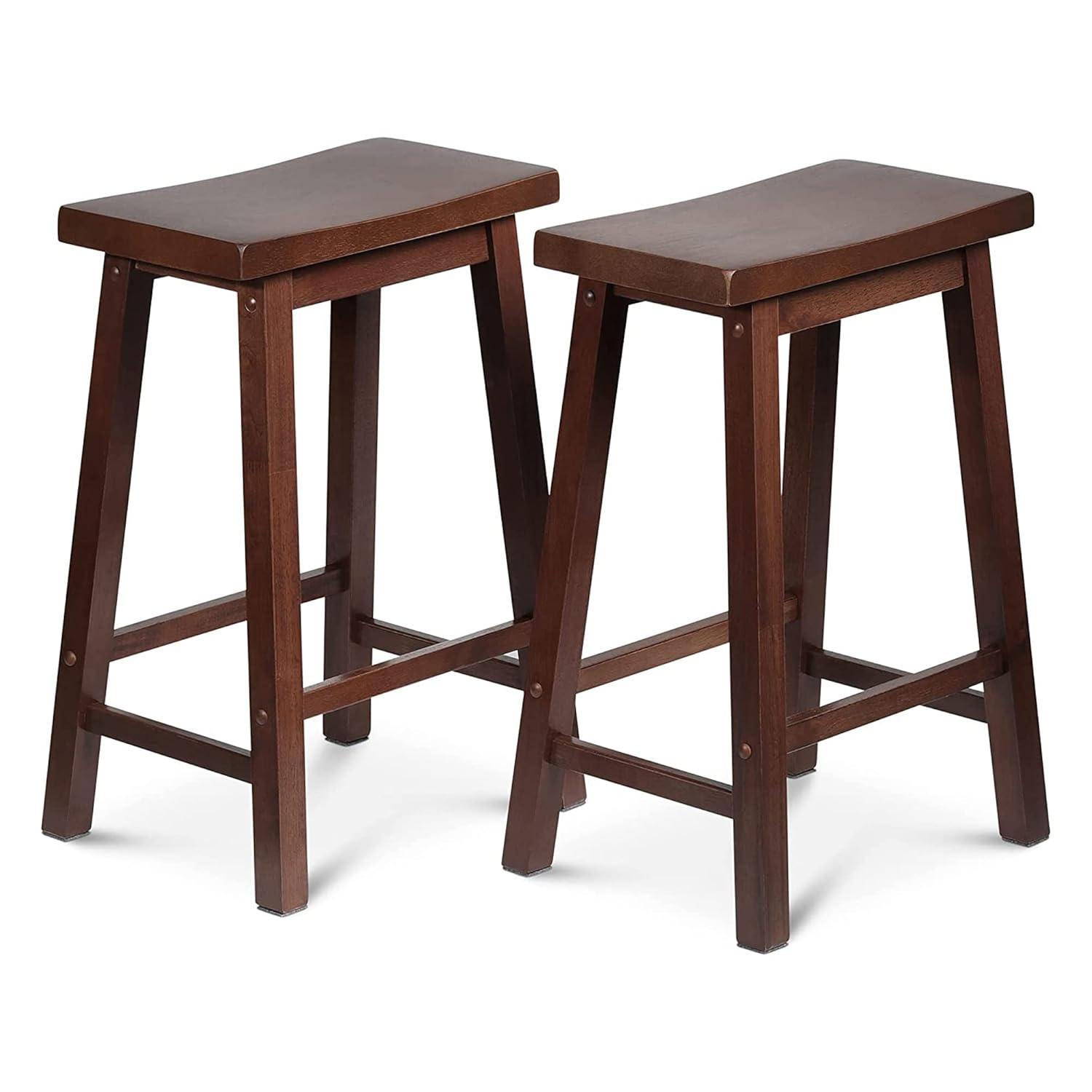 PJ Wood Solid Wood Accent Stool