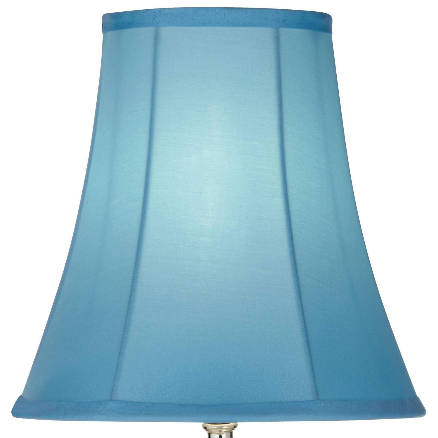 360 Lighting Bohemian Country Cottage Accent Table Lamp 21" High Teal Blue Stacked Glass for Bedroom Living Room Bedside Nightstand Office Kids Family