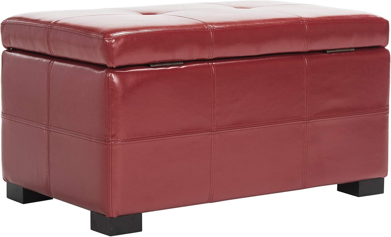 Kamyra Faux Leather Storage Ottoman