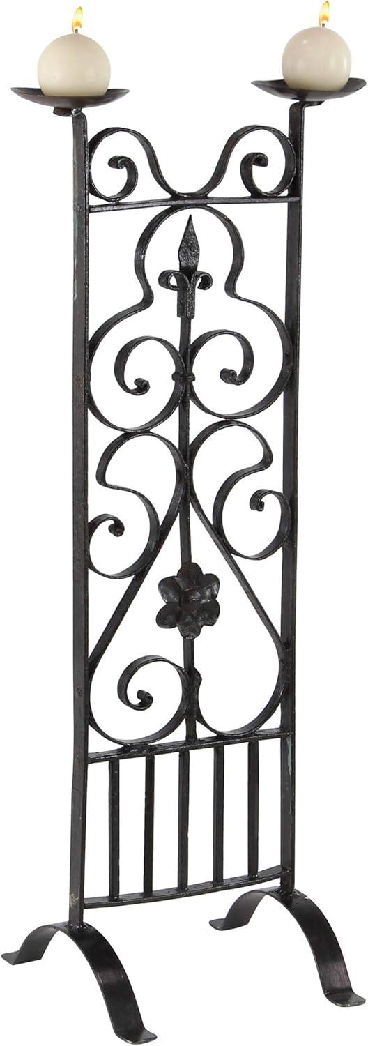 Black Iron Scrollwork 32" Traditional Candelabra