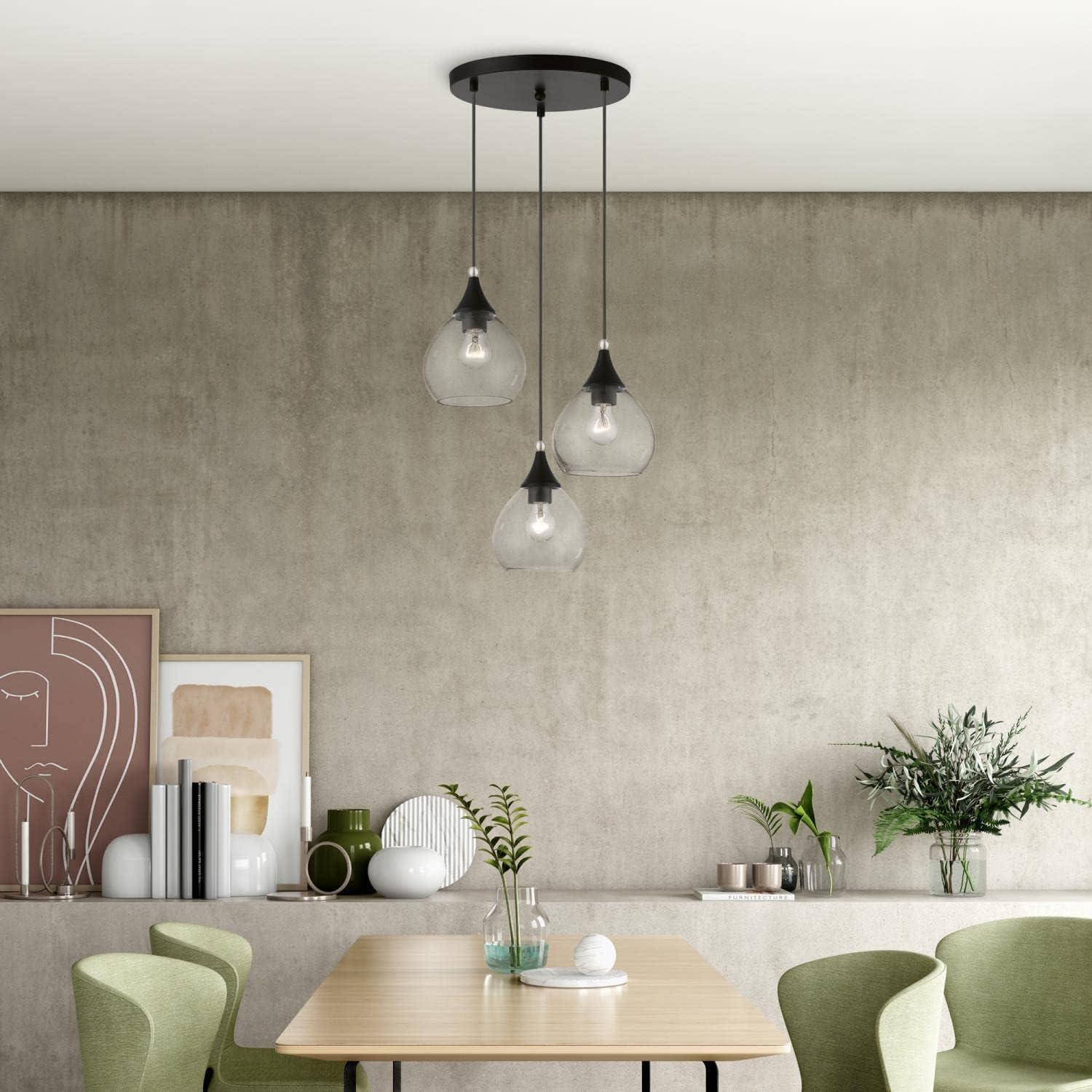 Livex Lighting Catania 3 - Light Pendant in  Black/Brushed Nickel