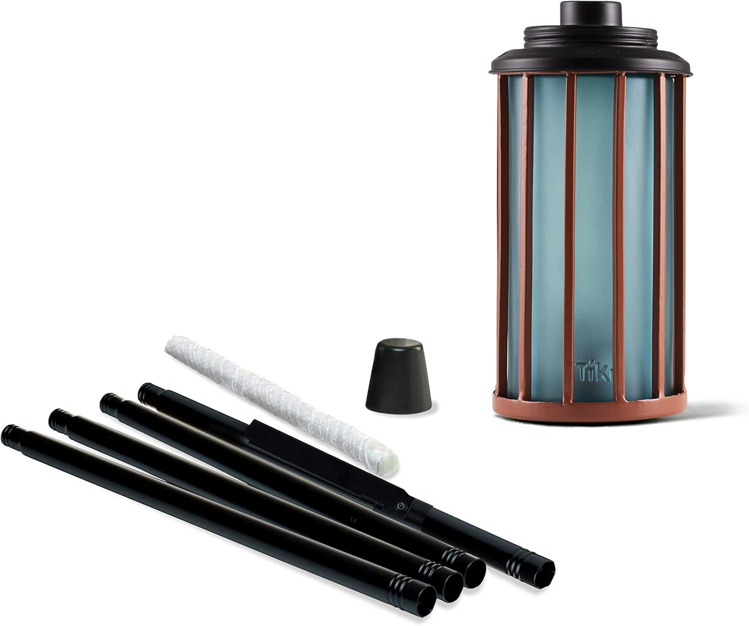 TIKI® Brand Easy Install 65 Inch TIKI Torch Retro Stripe Glass