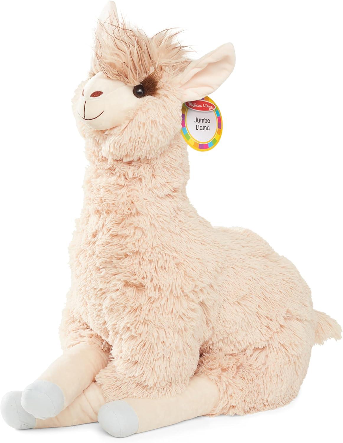 Melissa & Doug Jumbo Llama Stuffed Plush Animal (26 Inches Tall)