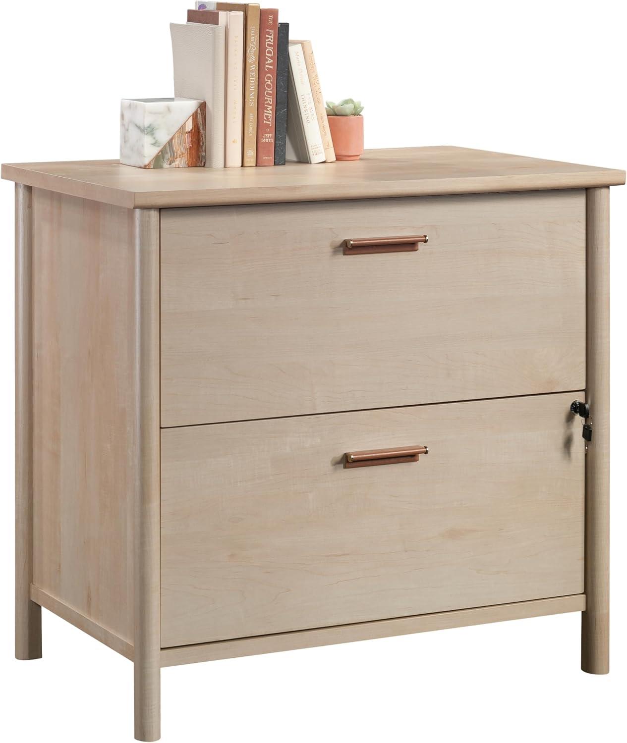 Whitaker Point 2 Drawer Lateral File Natural Maple - Sauder: Home Office, MDF, Metal Hardware