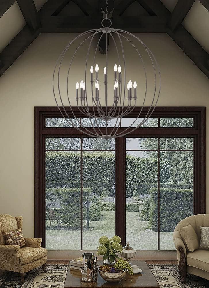 Livex Lighting - Milania - 15 Light Foyer Chandelier in Farmhouse Style - 42