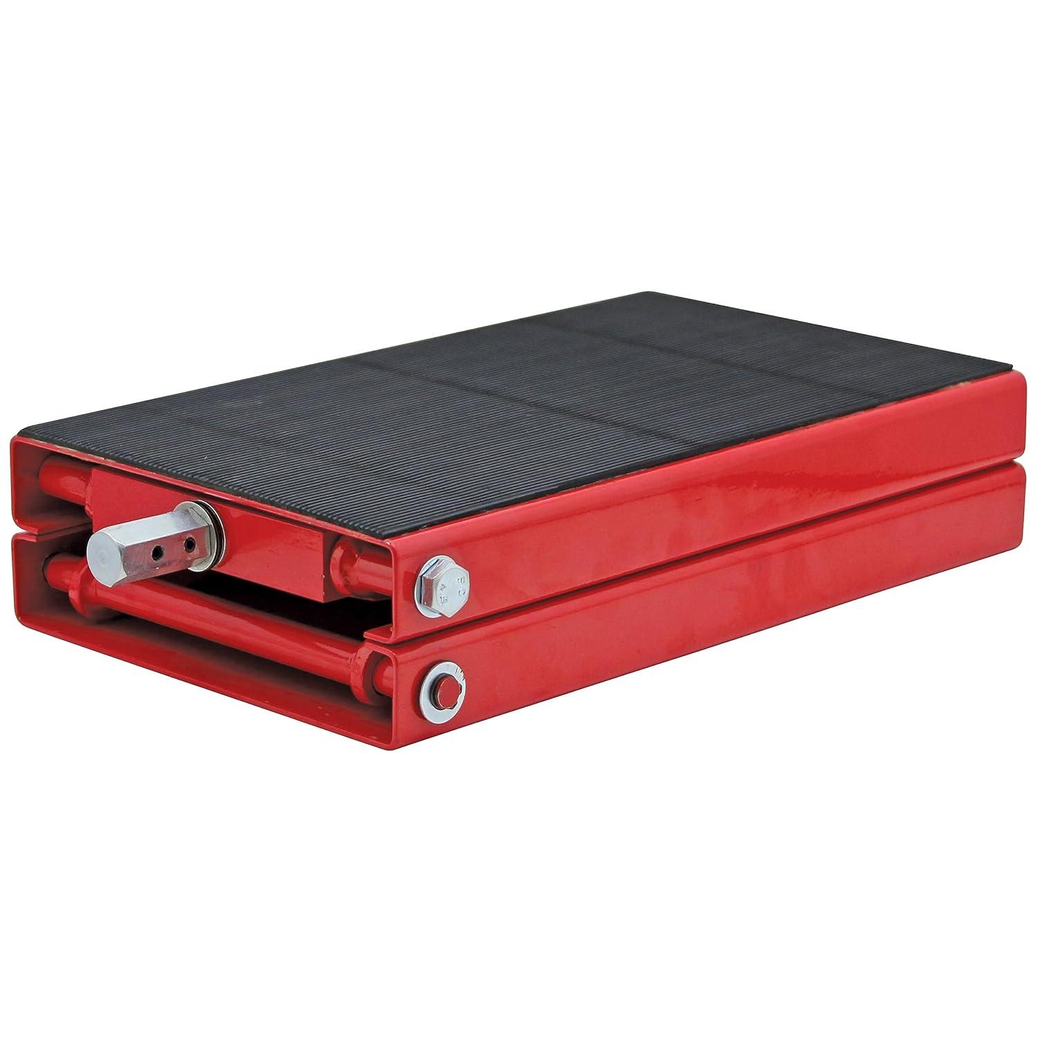 Extreme Max 5001.5044 1100 lb. Motorcycle Scissor Jack for Repair and Maintenance - Wide Non-Slip Padded Deck (9" x 15-1/8")