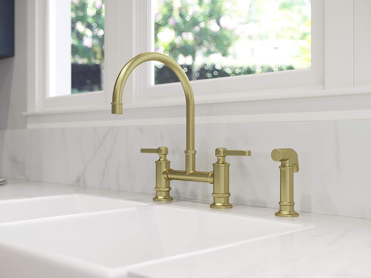 Port Haven Kitchen Bridge Faucet with Side Spray