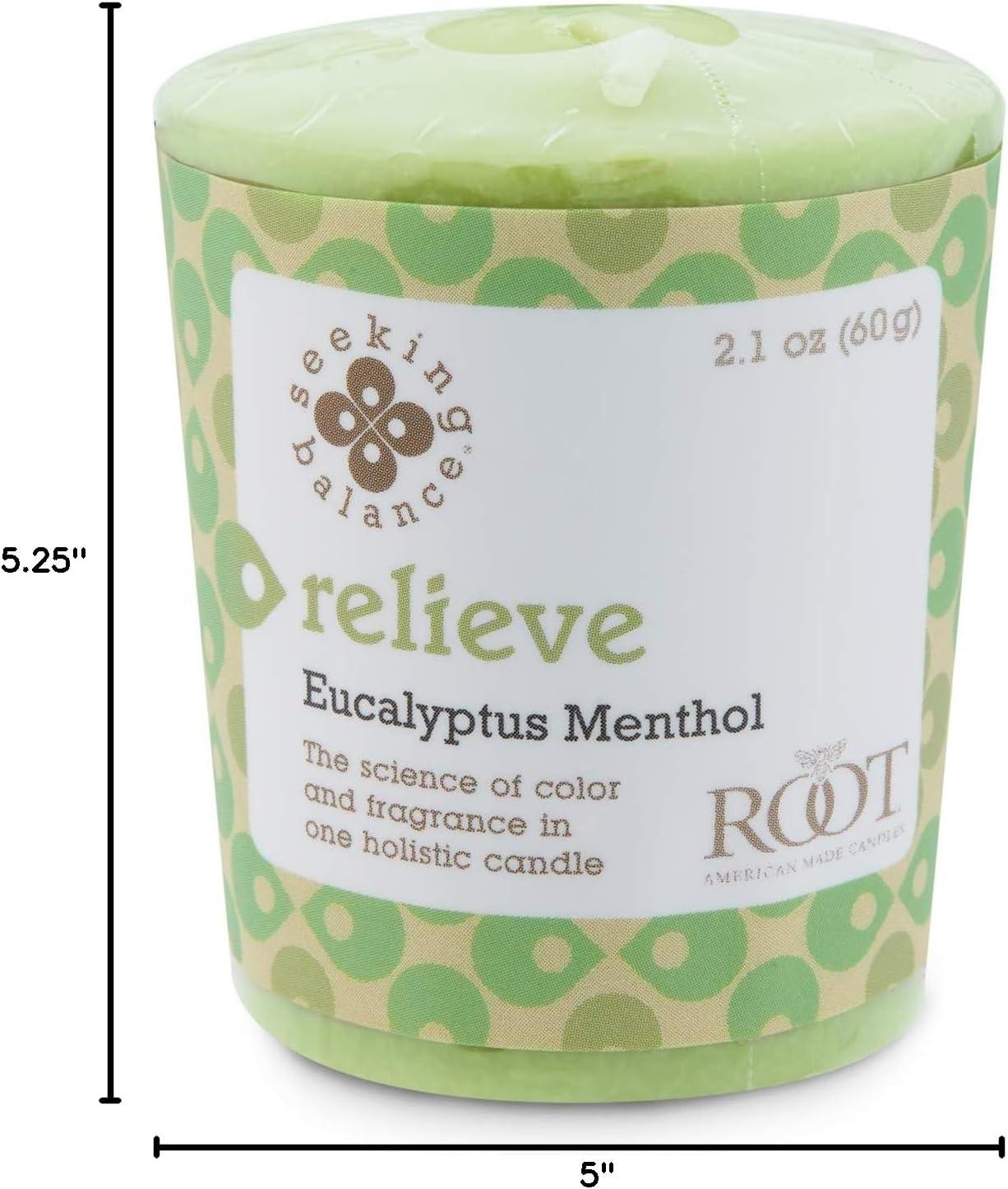 Seeking Balance Relieve Eucalyptus Menthol Scented Votive Candle