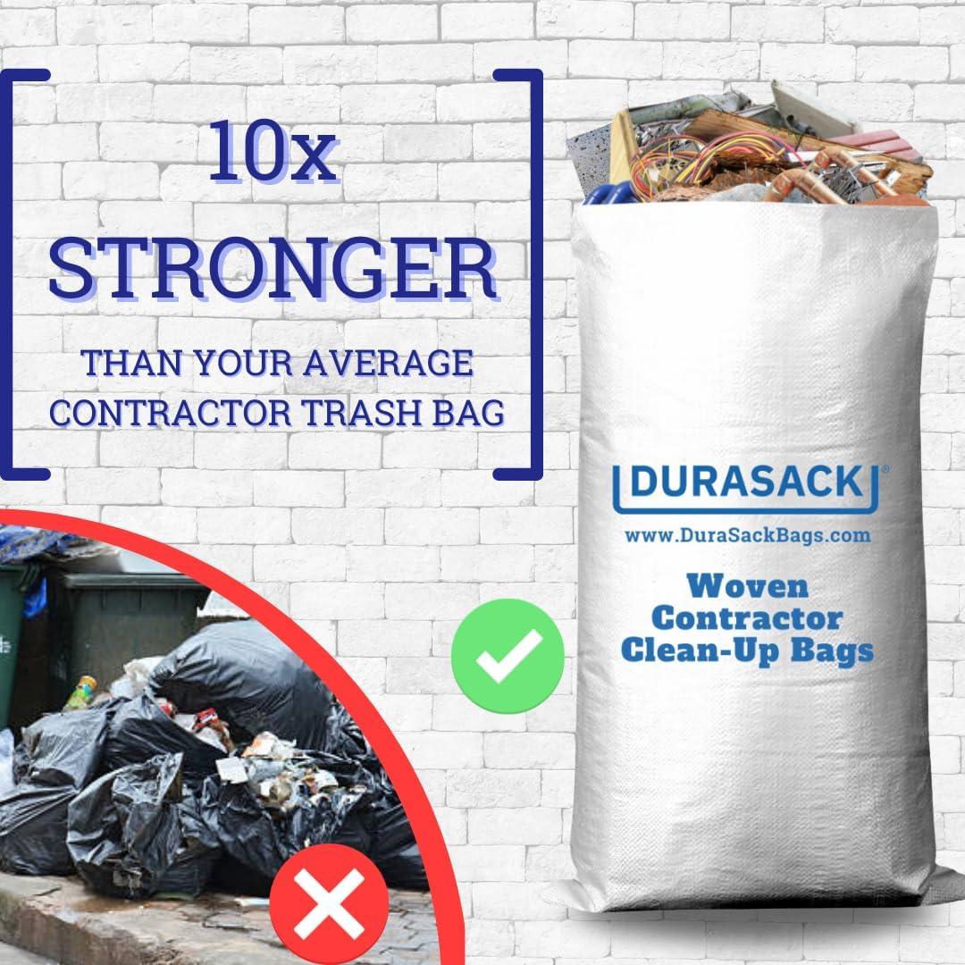 DURASACK® Woven Contractor Clean-Up Bags, Heavy Duty, 30" x 45", 40 Gallon, 20 Count