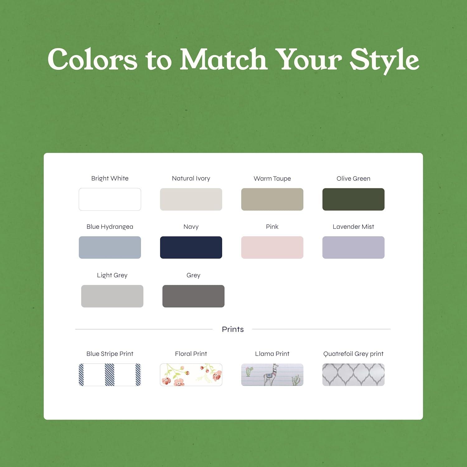 Queen Sheets Set, 100% Organic Cotton Percale, Blue Hydrangea Bed Sheets by California Design Den