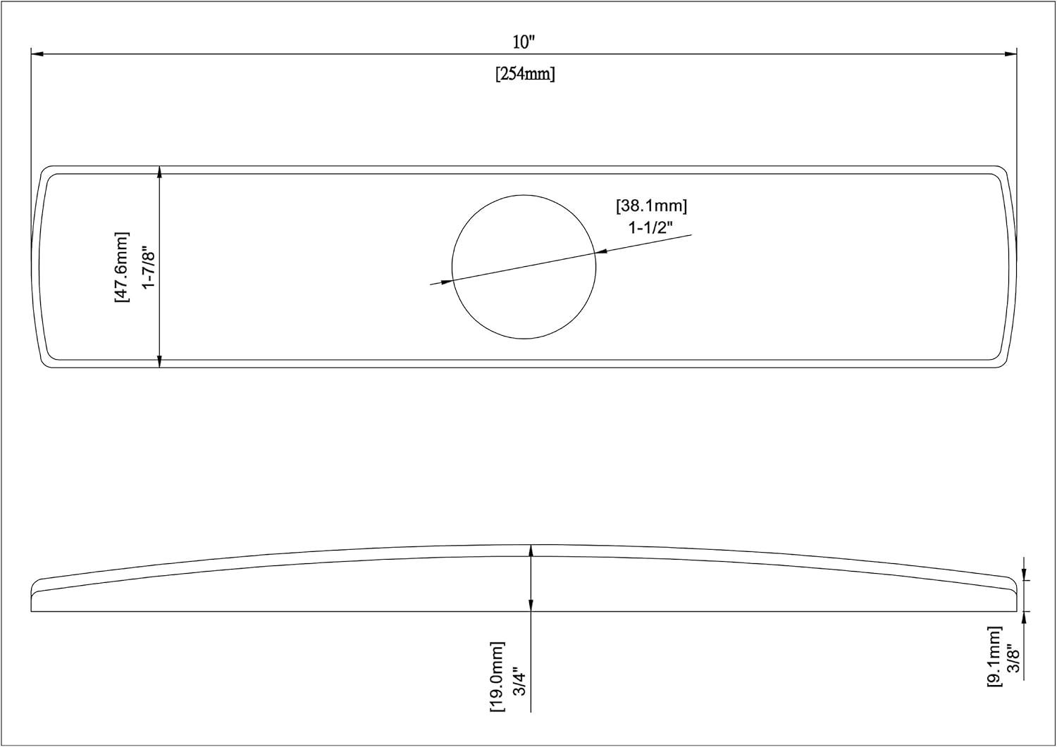 Stainless Steel Single-Hole Kitchen Sink Faucet Deck Plate