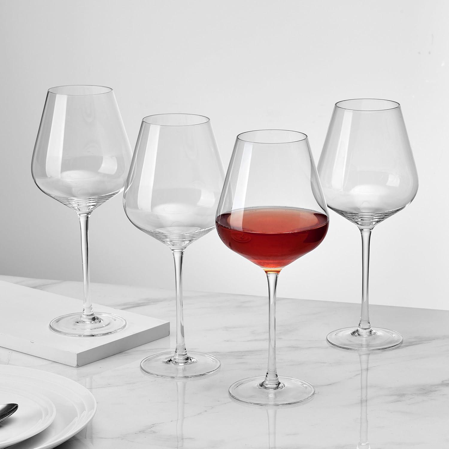 Samantha Clear Lead-Free Crystal Red Wine Glass Set