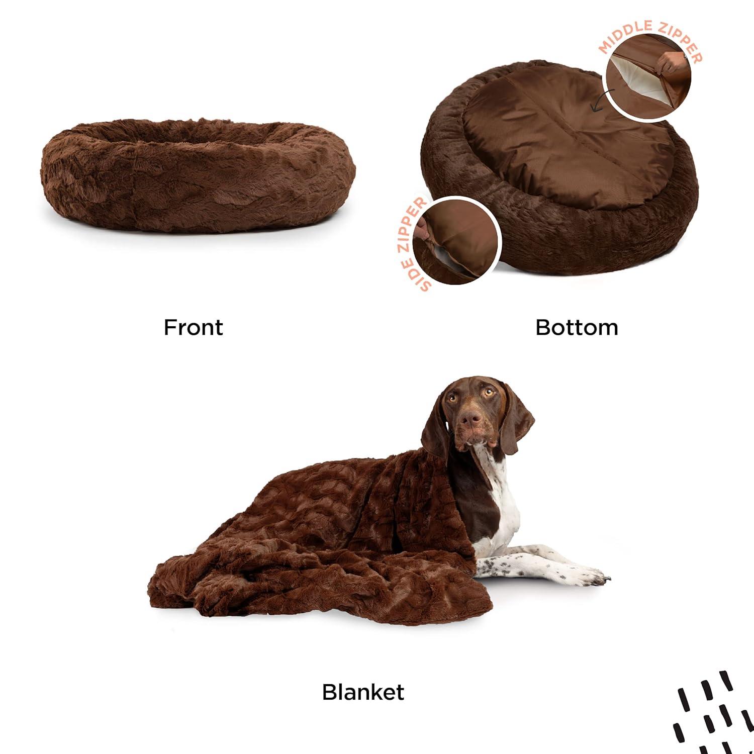Best Friends By Sheri Best Friends by Sheri Bundle The Original Calming Lux Donut Cuddler Pet Bed/Throw