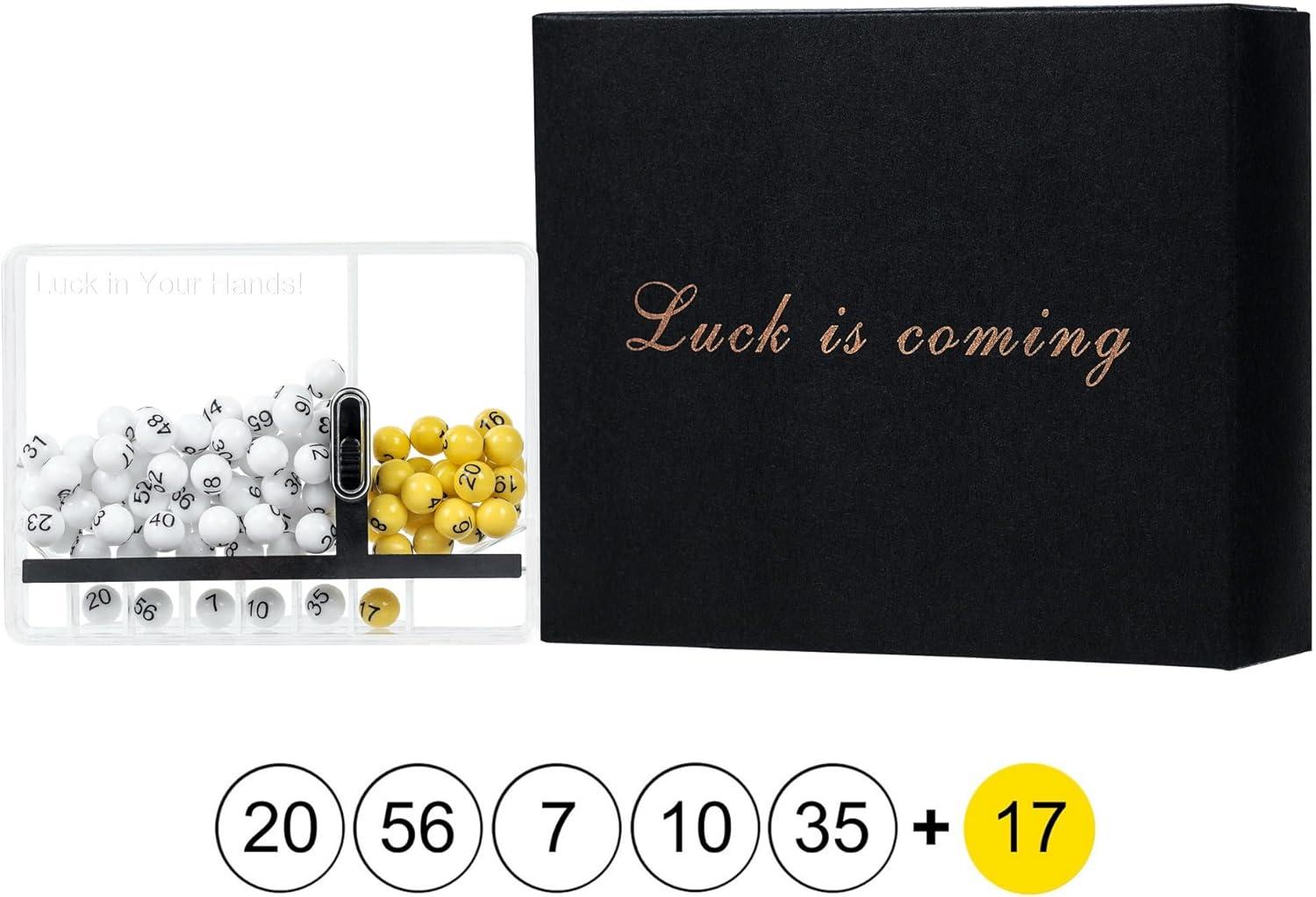 Unusual Lottery Number Picker, Use for Play Mega Millions Lotto Game, Funny Desk Toys for Office, Pursue Your Fortune Dream, Novelty Gifts for Coworkers and Friends (10x7.5cm)