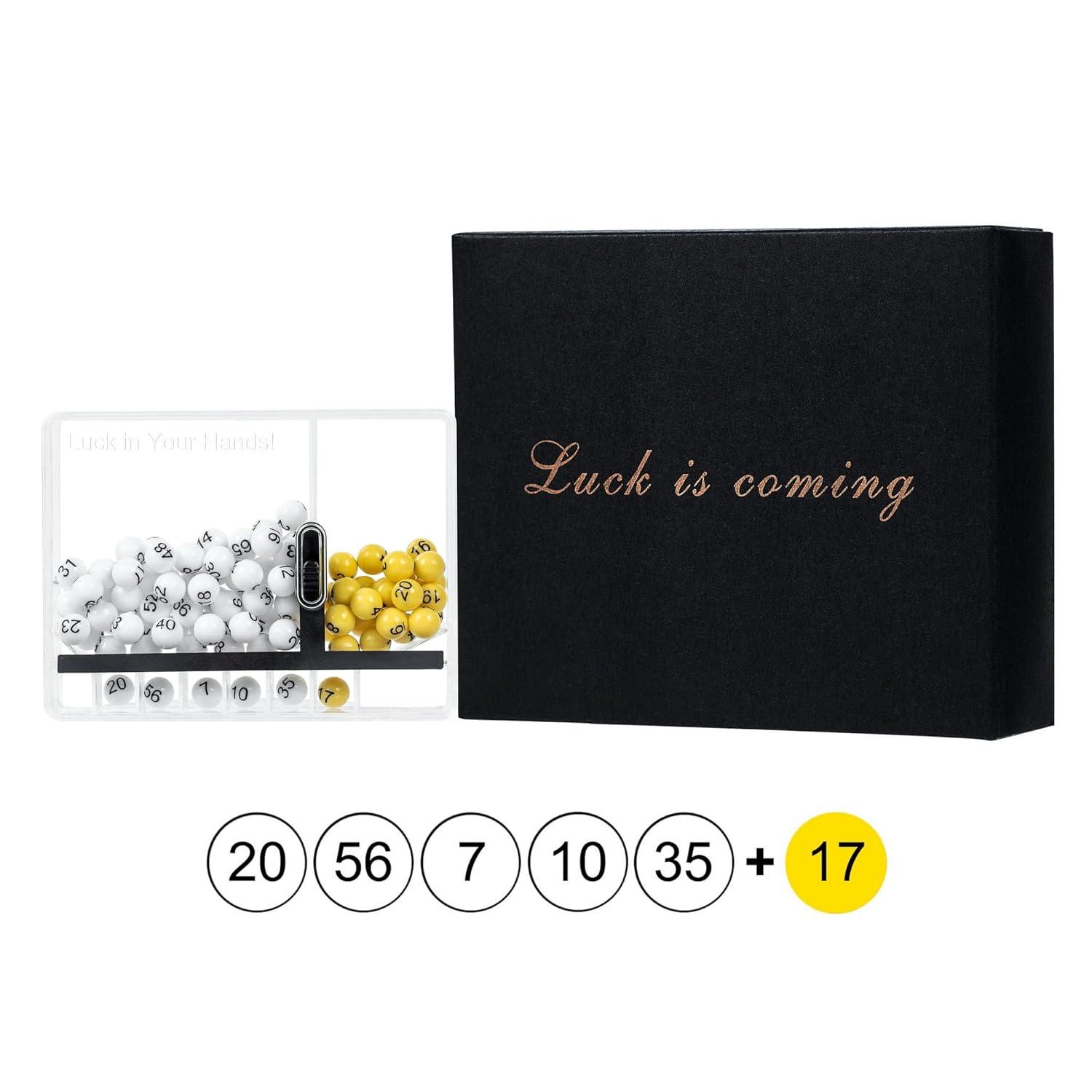 Unusual Lottery Number Picker, Use for Play Mega Millions Lotto Game, Funny Desk Toys for Office, Pursue Your Fortune Dream, Novelty Gifts for Coworkers and Friends (10x7.5cm)