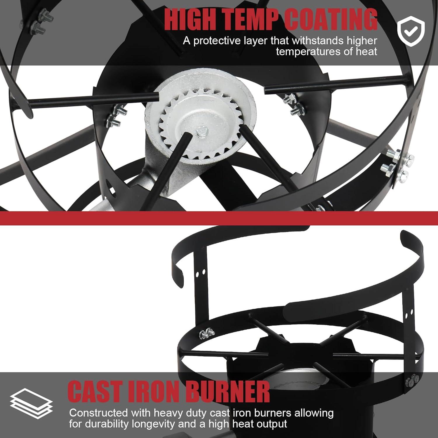 Outvita 30 Qt Turkey Deep Fryer & 10QT Fish Fryer Kit w/Baskets,Aluminum Fish & Seafood Boiler Steamer with 54,000 BTU Propane Gas Burner Stand Injector Thermometer Hose, Ideal for Outdoor Fry