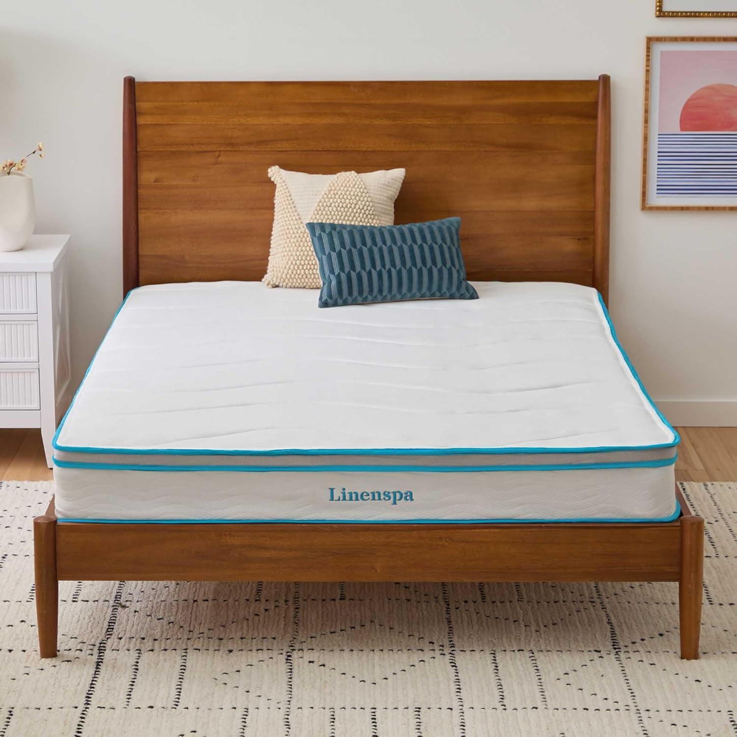 Linenspa Essentials 8 In. Firm Gel Memory Foam Hybrid Mattress