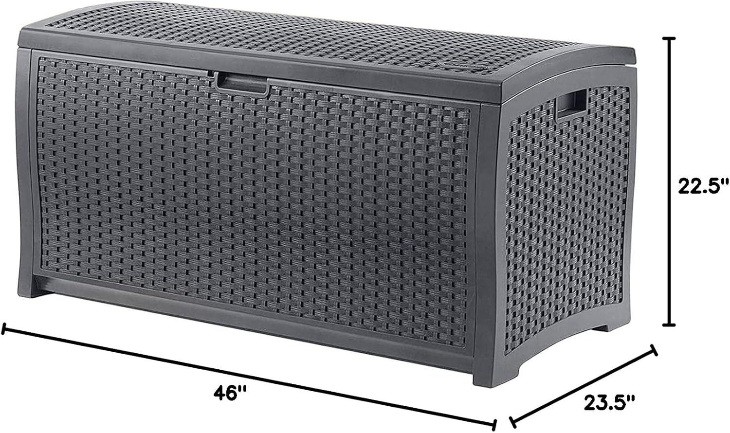 Suncast 73 Gallon Wicker Deck Box