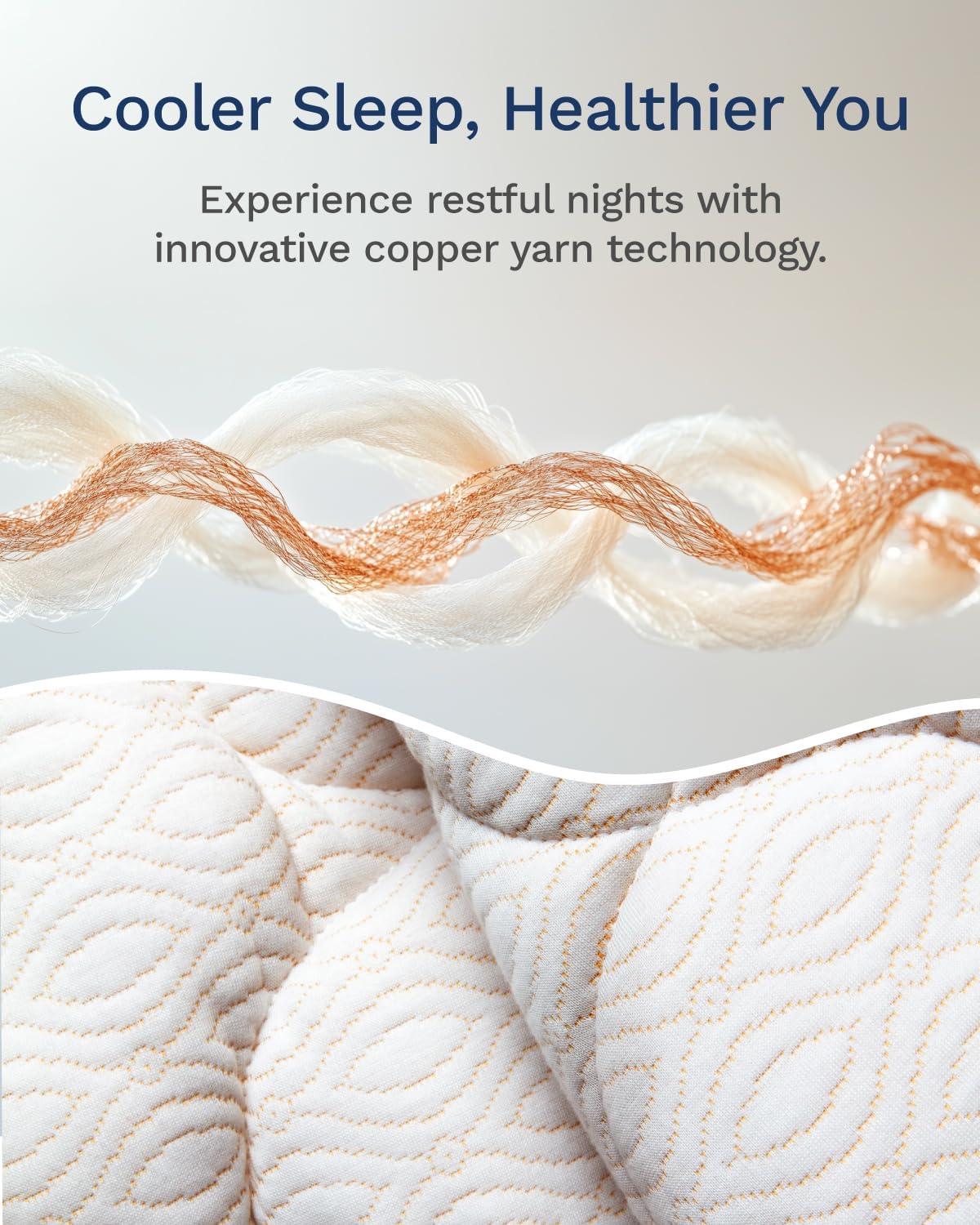 Mattress Pad - 18" deep pockets - Copper-Infused by Viscosoft Twin XL