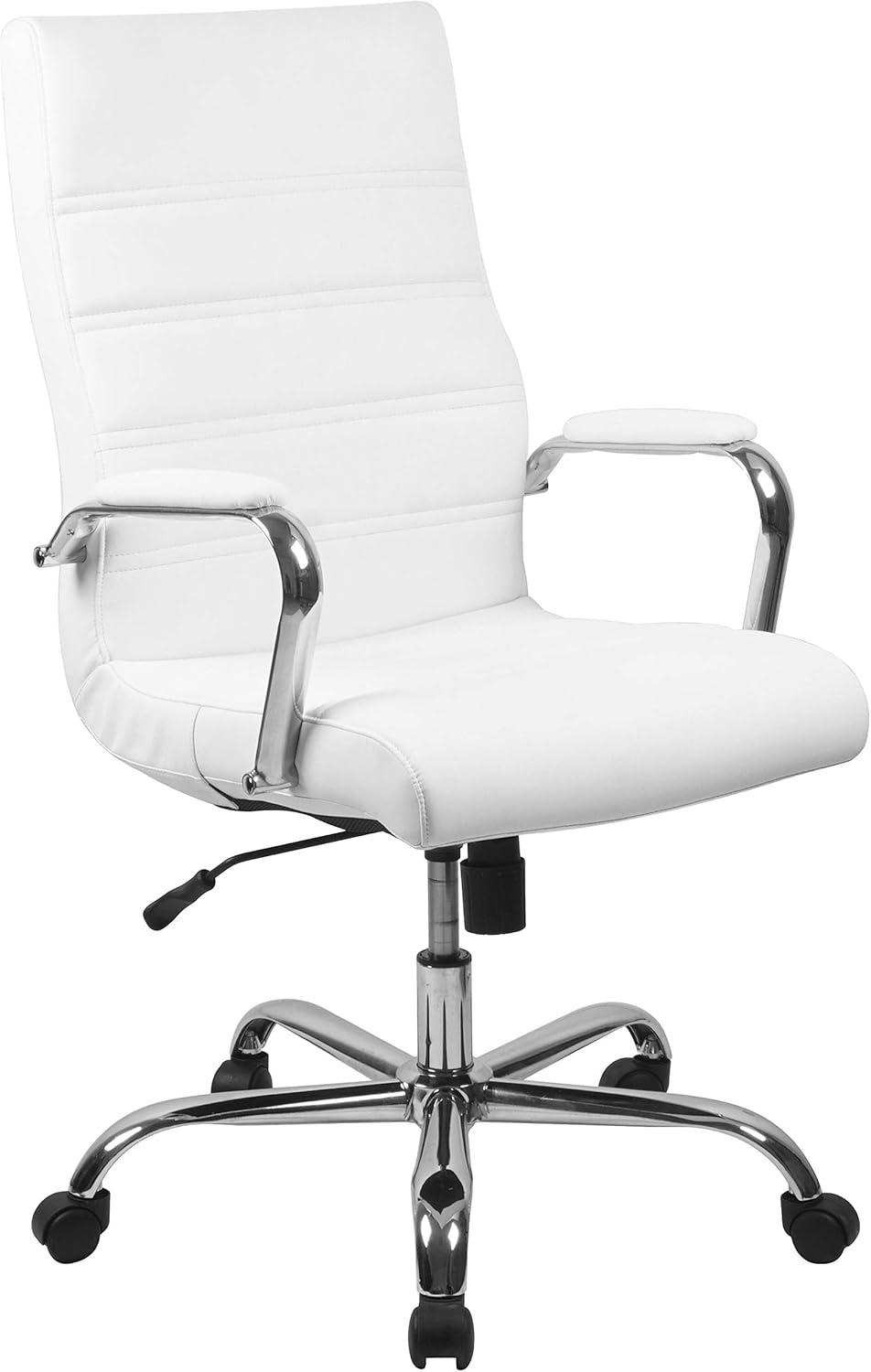 Flash Furniture High Back Executive Swivel Office Chair with Metal Frame and Arms