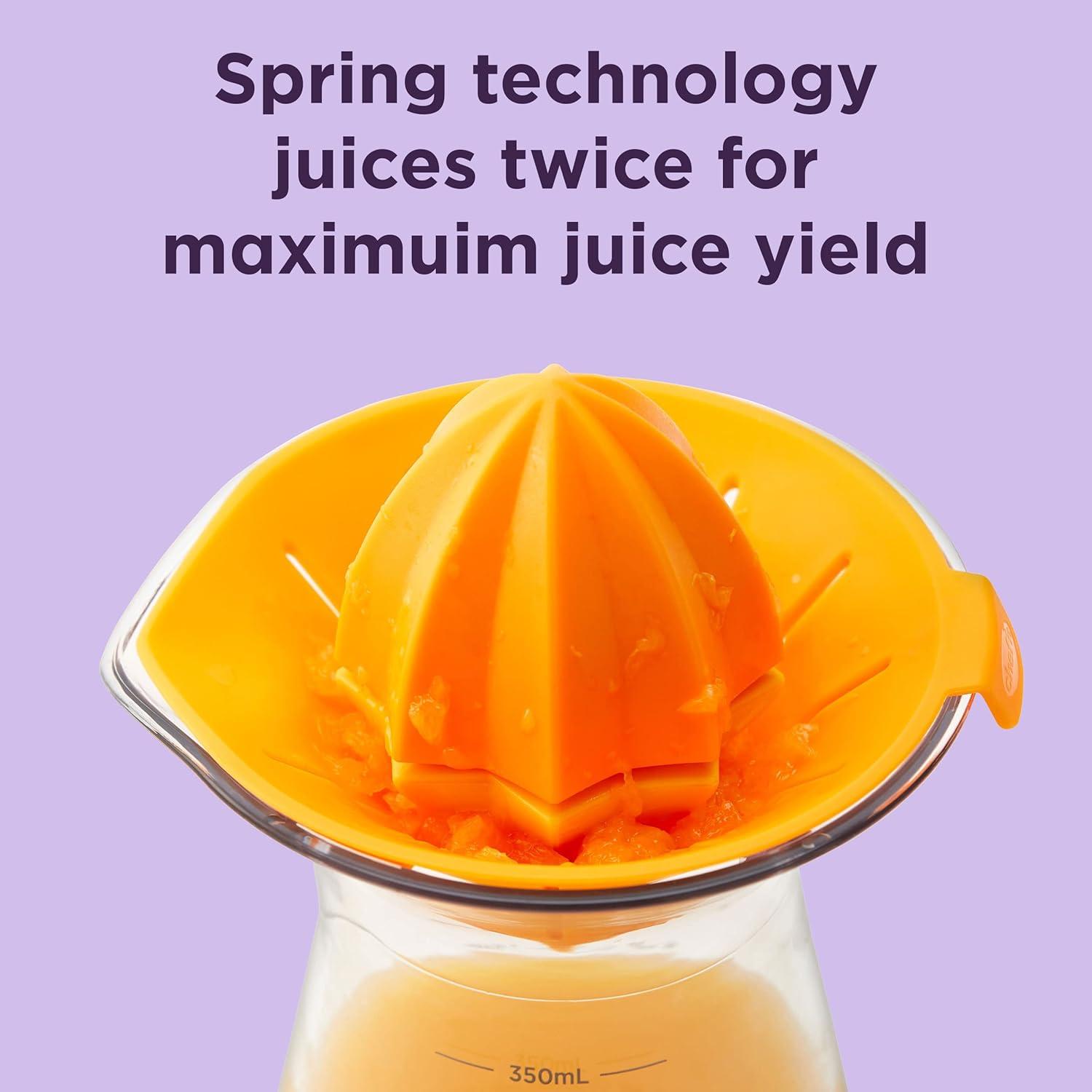 Manual Orange and Lemon Citrus Juicer with Glass Carafe