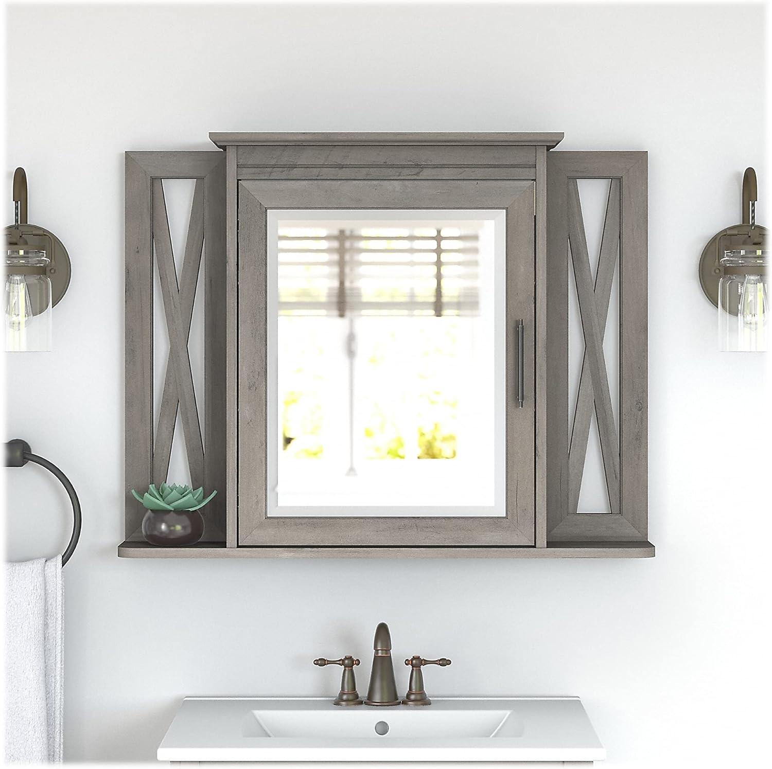 32''W Surface Framed Medicine Cabinet with Mirror