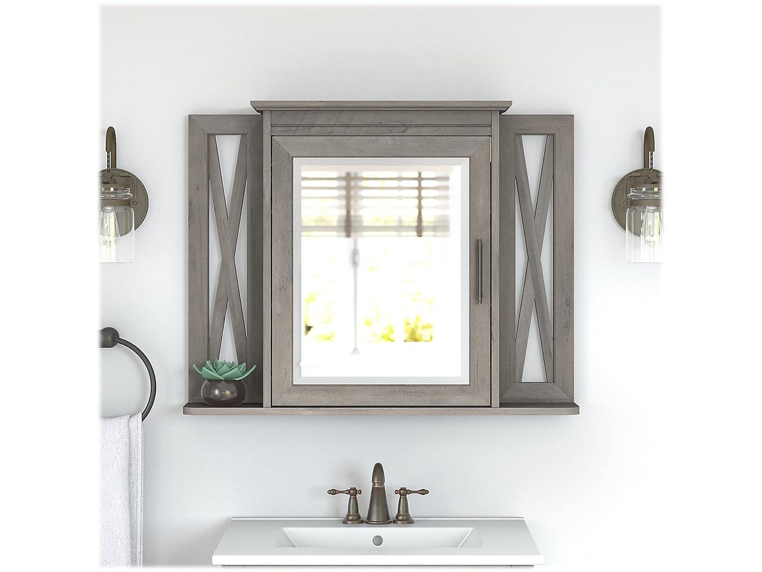 32''W Surface Framed Medicine Cabinet with Mirror