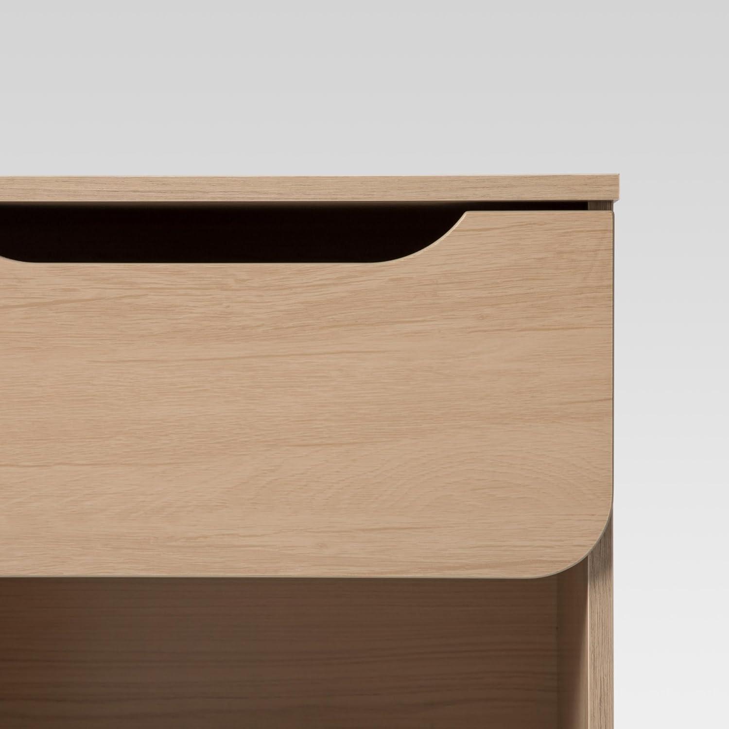 Walker Edison Modern Scandi 1-Drawer Nightstand, Riviera