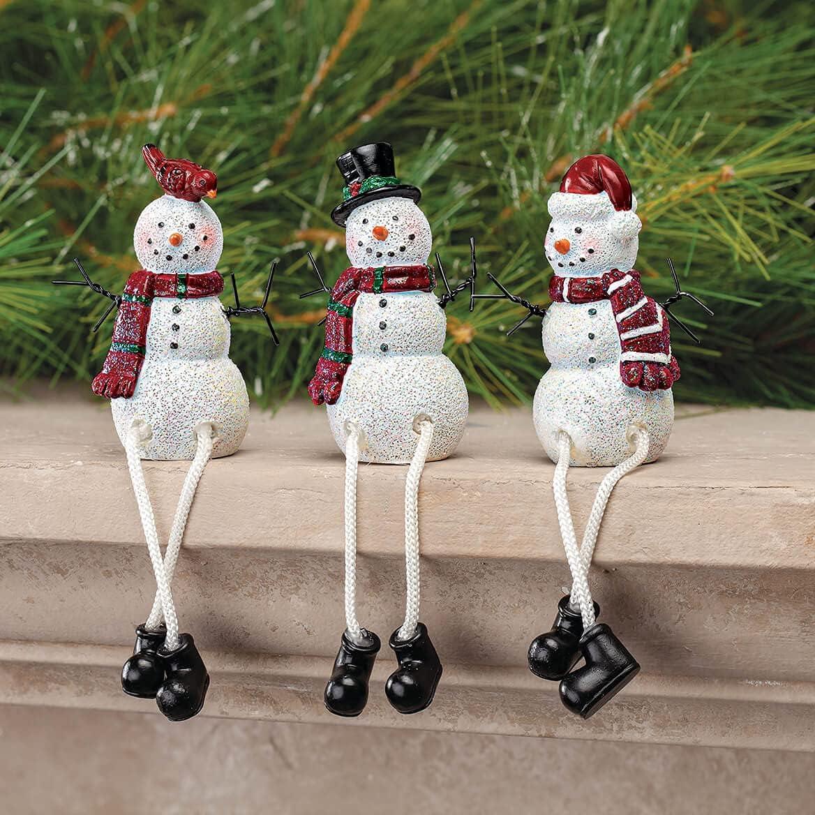 Resin Snowman Shelf Sitters, Set of 3 by Holiday PeakTM