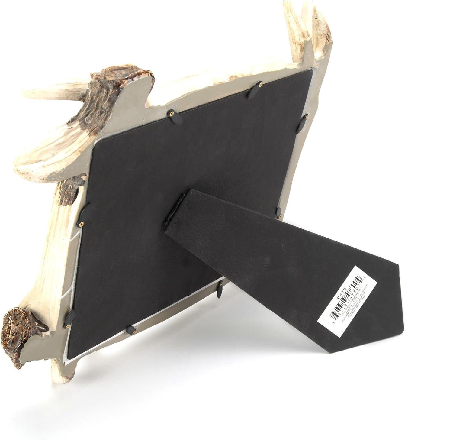 Rivers Edge Products 8x10 Picture Frame, Rustic Poly Resin Photo Frame for Hunting and Outdoors, Tabletop, Includes Glass Insert, Antler