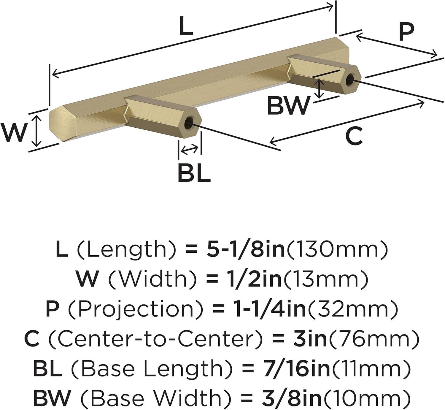 Caliber 3 in (76 mm) Center-to-Center Cabinet Pull