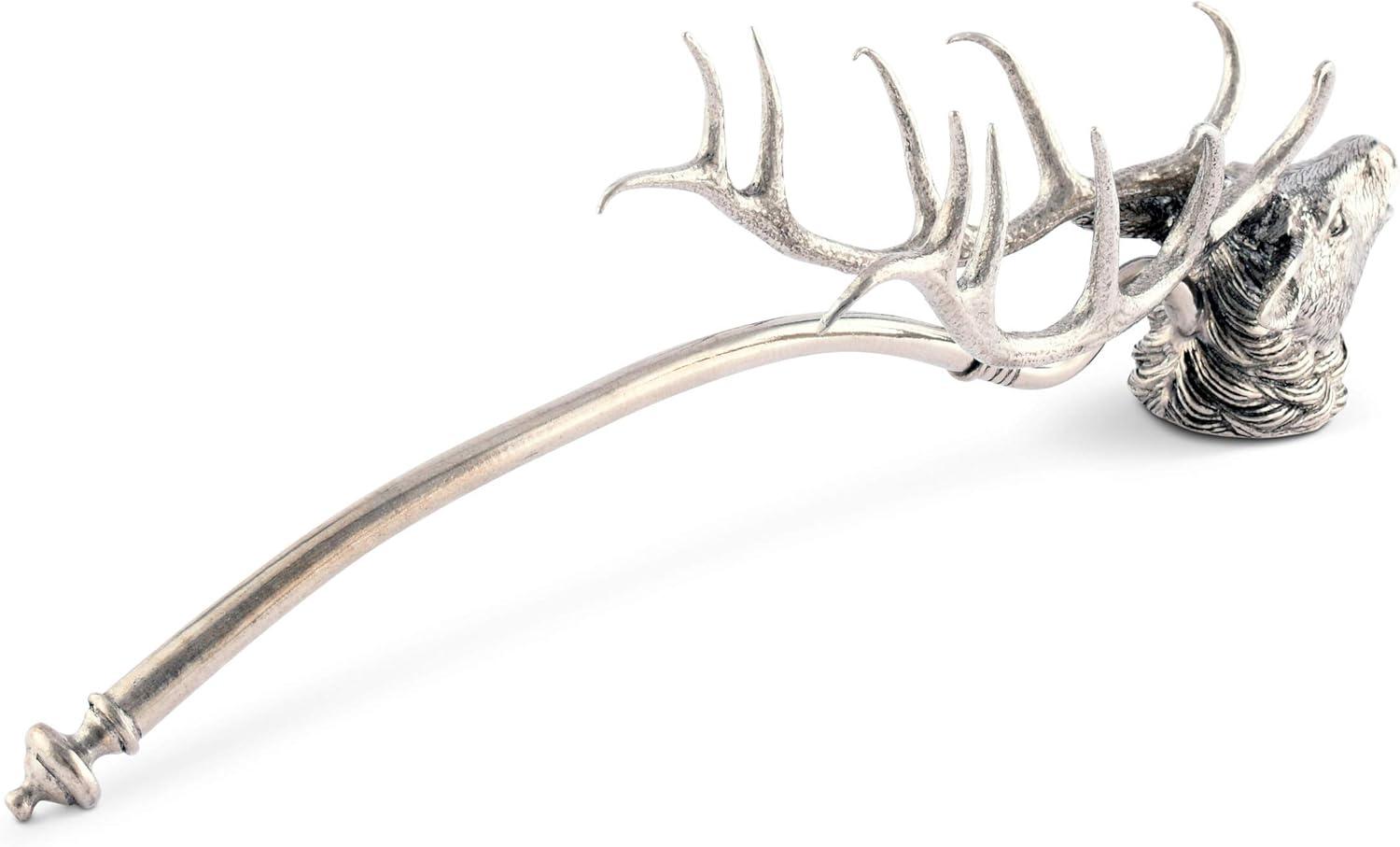 Refined Lodge 10" Pewter Elk Antler Candle Snuffer