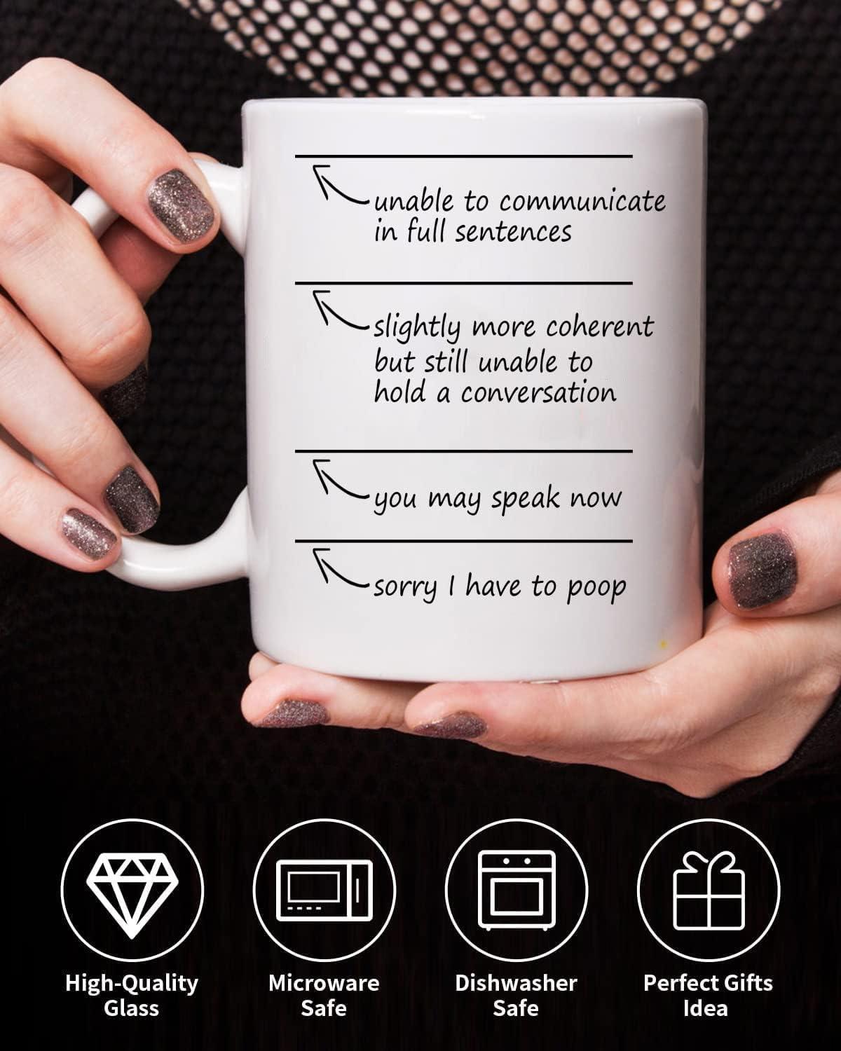 Aviento You May Speak Now 11 Ounces Ultra White Ceramic Funny Coffee Mug