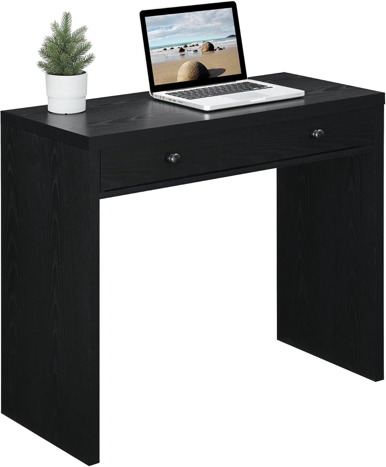 Convenience Concepts Northfield 30 inches Tall 1 Drawer 36-inch Desk, Black, All Ages