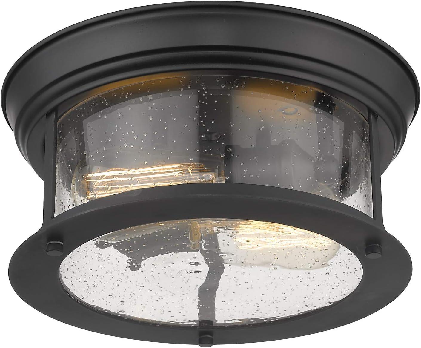 Sonna 11" Brushed Nickel Flush Mount Light with Clear Glass Shade
