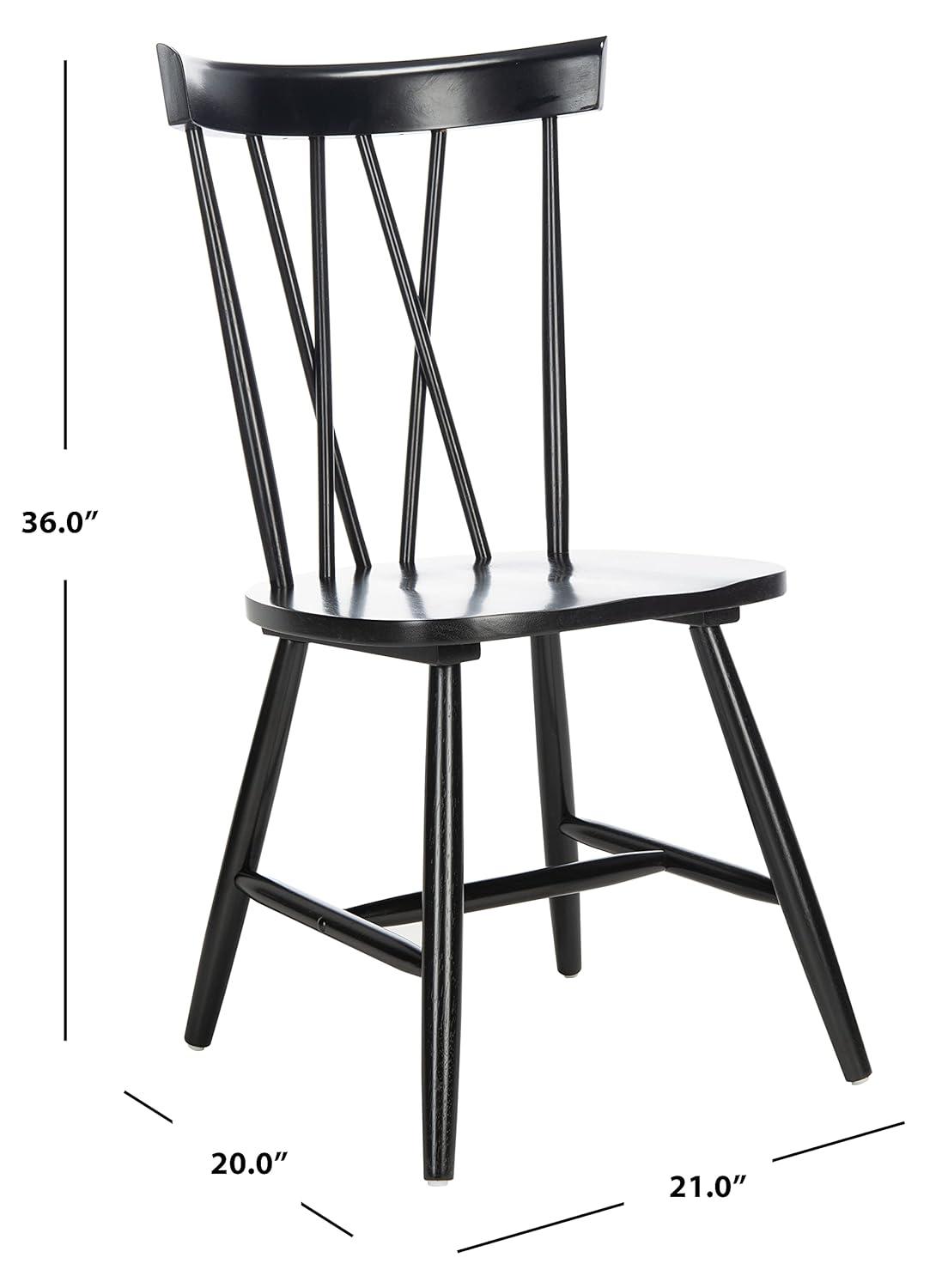 Friar Dining Chair (Set of 2) - DCH1401 - Black - Safavieh